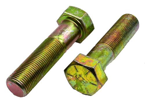 7/8-14 X 3-1/2 ZINC/YELLOW HEX HEAD BOLT GRADE 8