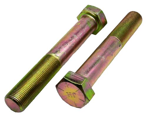 1-14 X 7 ZINC/YELLOW HEX HEAD BOLT GRADE 8