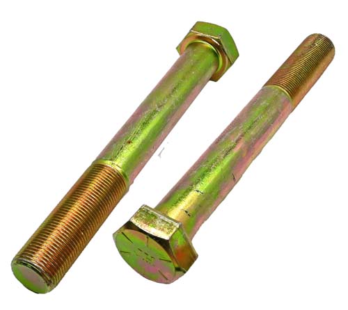 1-14 X 8 ZINC/YELLOW HEX HEAD BOLT GRADE 8