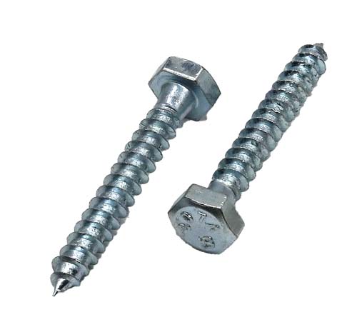 F-44504 1/4 X 2 ZINC PLATED HEX HEAD LAG SCREW