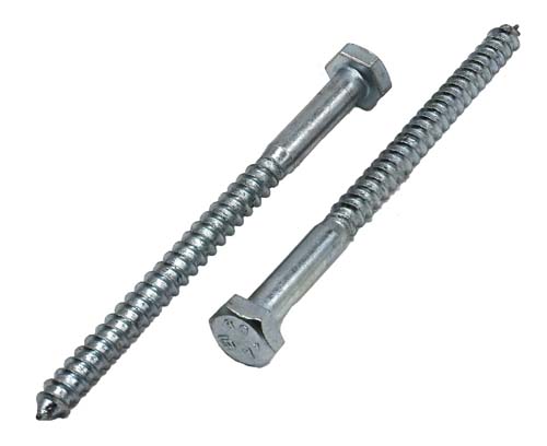 F-44509 1/4 X 3-1/2 ZINC PLATED HEX HEAD LAG SCREW