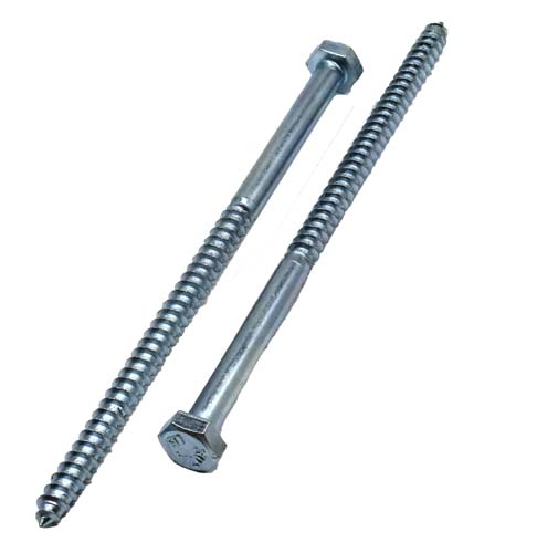 F-44511 1/4 X 4-1/2 ZINC PLATED HEX HEAD LAG SCREW