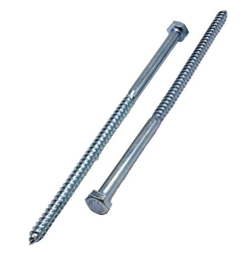 F-44514 1/4 X 6 ZINC PLATED HEX HEAD LAG SCREW