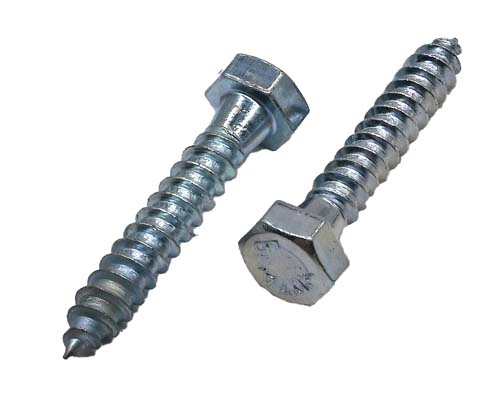 F-44524 5/16 X 2 ZINC PLATED HEX HEAD LAG SCREW