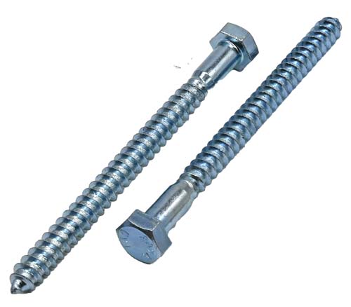 F-44530 5/16 X 4 ZINC PLATED HEX HEAD LAG SCREW