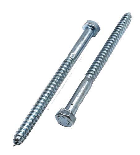 F-44531 5/16 X 4-1/2 ZINC PLATED HEX HEAD LAG SCREW