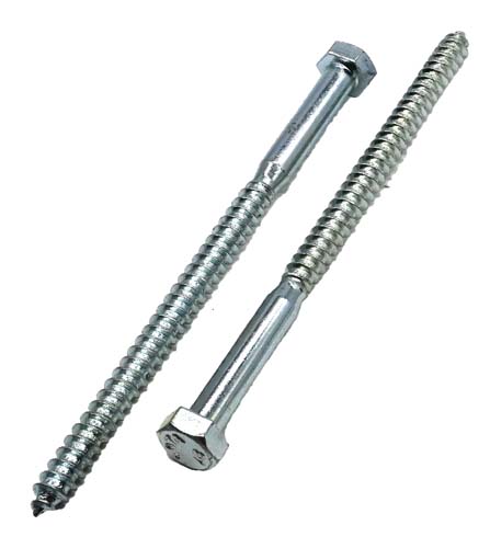 F-44534 5/16 X 6 ZINC PLATED HEX HEAD LAG SCREW