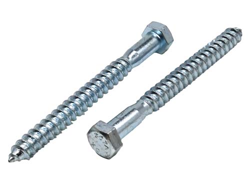 F-44550 3/8 X 4 ZINC PLATED HEX HEAD LAG SCREW