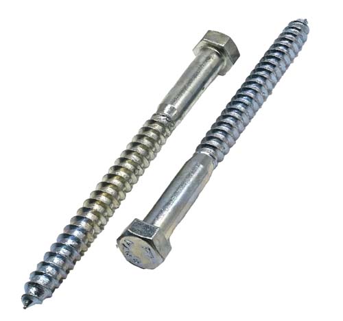 F-44551 3/8 X 4-1/2 ZINC PLATED HEX HEAD LAG SCREW