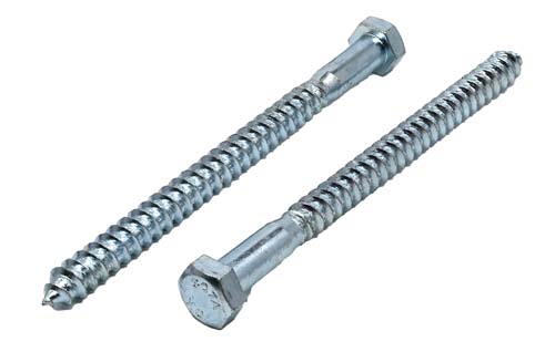 F-44552 3/8 X 5 ZINC PLATED HEX HEAD LAG SCREW