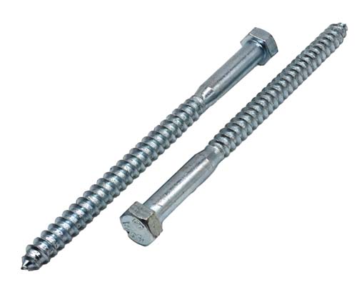 3/8 X 5-1/2 ZINC PLATED HEX HEAD LAG SCREW