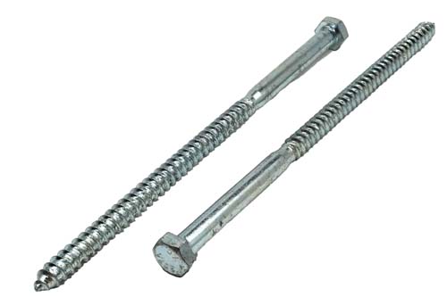 3/8 X 8 ZINC PLATED HEX HEAD LAG SCREW