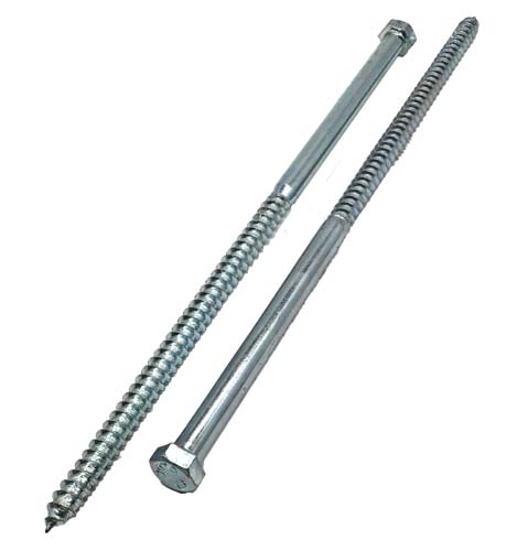 F-44559 3/8 X 10 ZINC PLATED HEX HEAD LAG SCREW