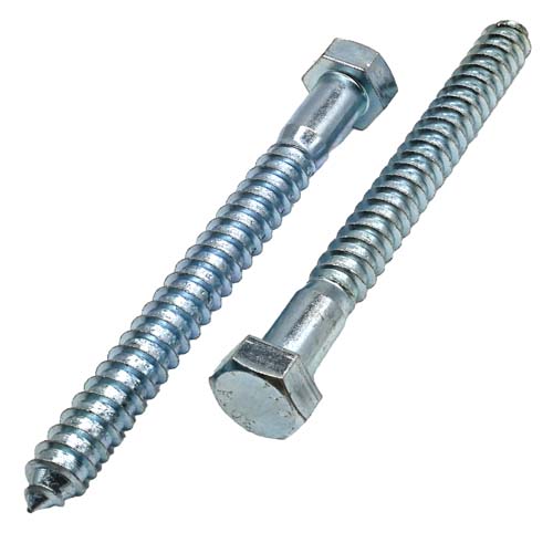 F-44569 1/2 X 5 ZINC PLATED HEX HEAD LAG SCREW