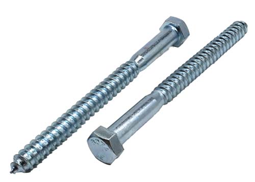 1/2 X 6 ZINC PLATED HEX HEAD LAG SCREW