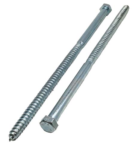 1/2 X 12 ZINC PLATED HEX HEAD LAG SCREW