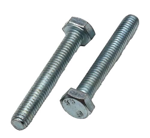 M6-1.00 X 50MM ZINC PLATED FULL THREAD HEX HEAD TAP BOLT GRADE 8.8