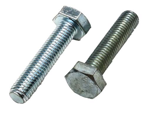 M10-1.50 X 45MM ZINC PLATED FULL THREAD HEX HEAD TAP BOLT GRADE 8.8