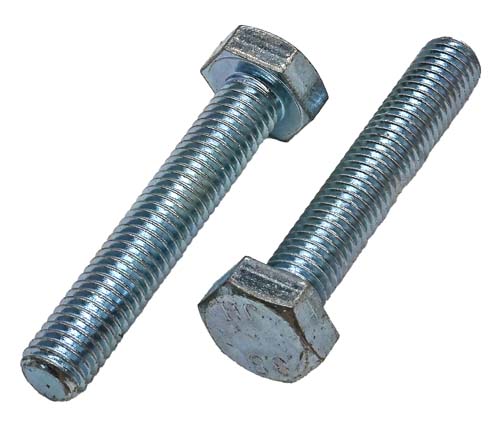 M10-1.50 X 55MM ZINC PLATED FULL THREAD HEX HEAD TAP BOLT GRADE 8.8