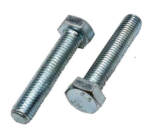 M12-1.75 X 65MM ZINC PLATED FULL THREAD HEX TAP BOLT GRADE 8.8