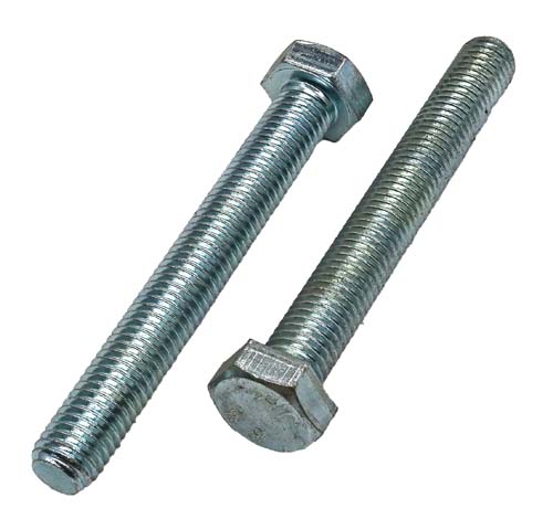 M12-1.75 X 110MM ZINC PLATED FULL THREAD HEX HEAD TAP BOLT GRADE 8.8