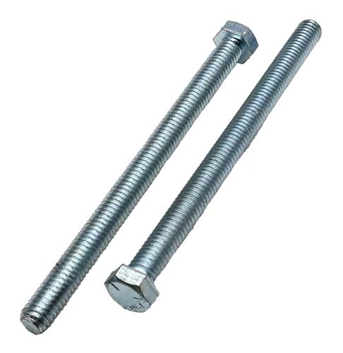 3/8-16 X 5 ZINC PLATED FULL THREAD HEX HEAD TAP BOLT GRADE 5