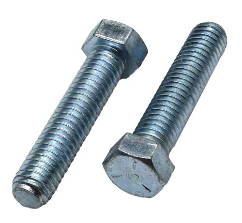 7/16-14 X 2 ZINC PLATEDD FULL THREAD HEX HEAD TAP BOLT GRADE 5