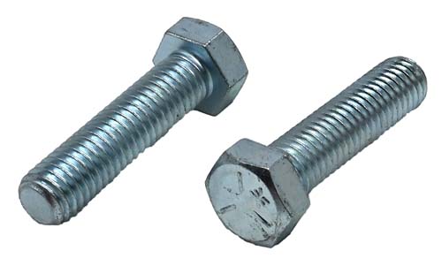 1/2-13 X 2 ZINC PLATED FULL THREAD HEX HEAD TAP BOLT GRADE 5