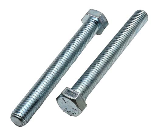 1/2-13 X 4 ZINC PLATED FULL THREAD HEX HEAD TAP BOLT GRADE 5
