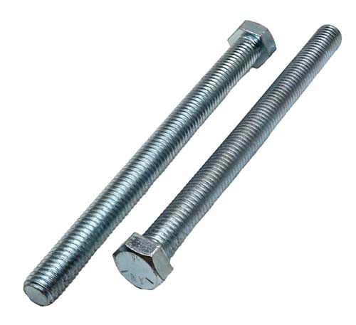 1/2-13 X 6 ZINC PLATED FULL THREAD HEX HEAD TAP BOLT GRADE 5