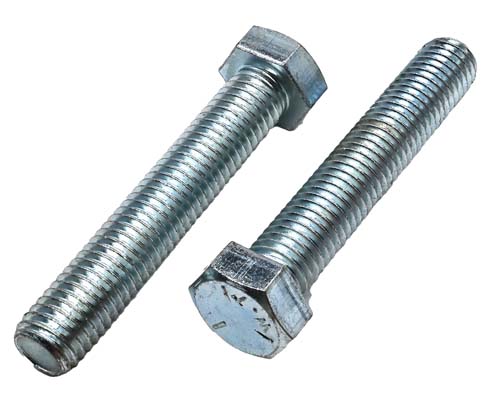 5/8-11 X 3-1/2 ZINC PLATED FULL THREAD HEX HEAD TAP BOLT GRADE 5