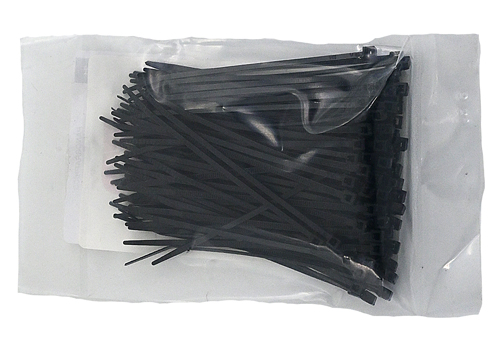 4 BLACK CABLE TIE WITH 18 POUND TEST ***USA MADE*** / BAG QUANTITY: 100 PIECES