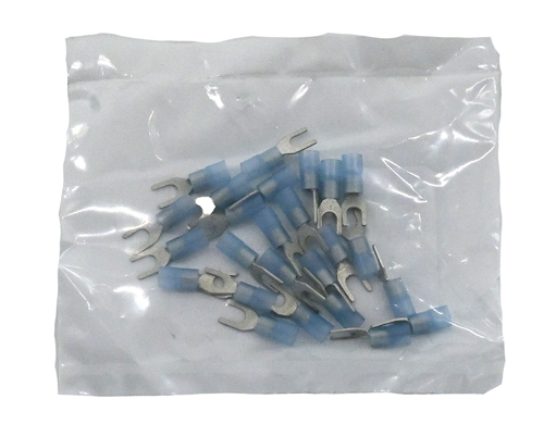 #8 SPADE CONNECTOR BLUE NYLON 16-14 GAUGE / BAG QUANTITY: 100 PIECES