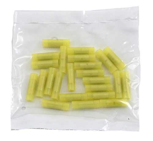 BUTT CONNECTOR YELLOW NYLON 12-10 GAUGE / BAG QUANTITY: 100 PIECES