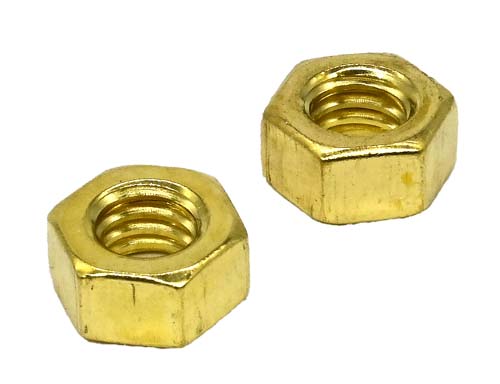 1/4-20 BRASS HEX NUT