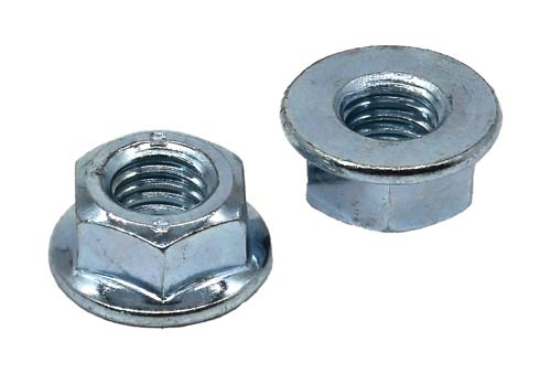 M6-1.00 ZINC PLATED FLANGE NUT NO SERRATION