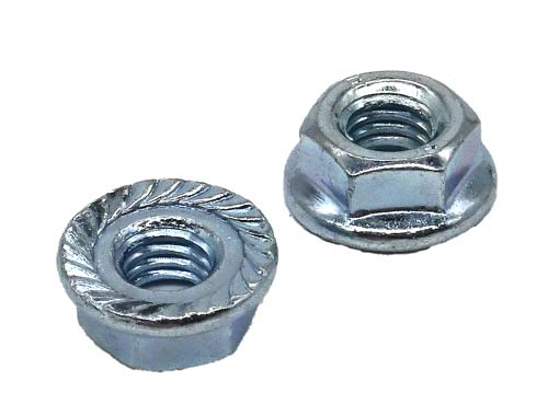 #6-32 ZINC PLATED SERRATED FLANGE NUT GRADE 8