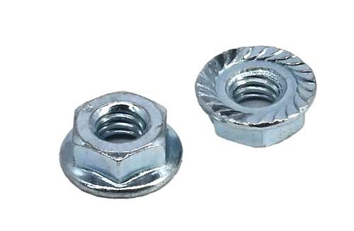 #6-32 ZINC PLATED SERRATED FLANGE NUT GRADE 8