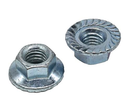 5/16-18 ZINC PLATED SERRATED LARGE FLANGE NUT (13/16" FLANGE)