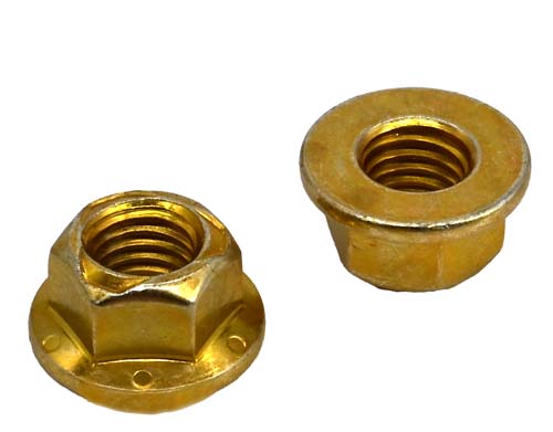 1/2-13 ZINC/YELLOW TOP LOCK STOVER STYLE FLANGE NUT GRADE G