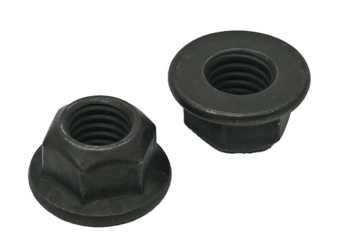 1/4-20 PHOSPHATE &amp; OIL TOP LOCK STOVER STYLE FLANGE NUT GRADE G