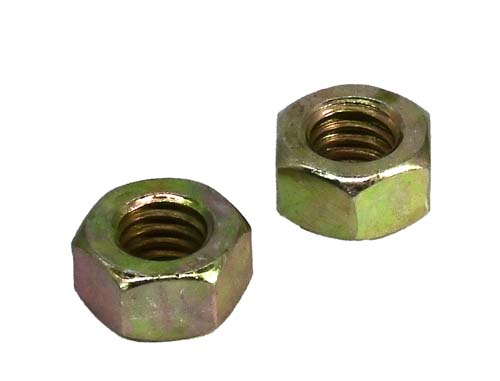 1/4-20 ZINC/YELLOW PLATED FINISHED STANDARD HEX NUT GRADE 8