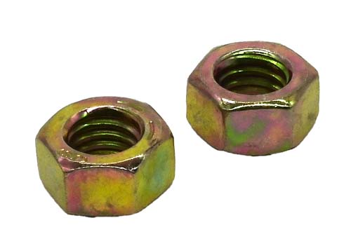 F-59053 7/16-14 ZINC/YELLOW PLATED FINISHED STANDARD HEX NUT GRADE 8
