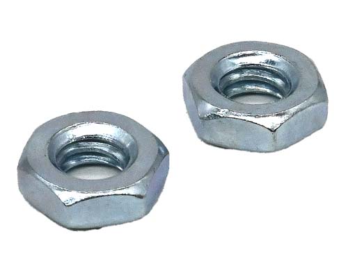 1/4-20 ZINC PLATED JAM (THIN) HEX NUT A307 GRADE A