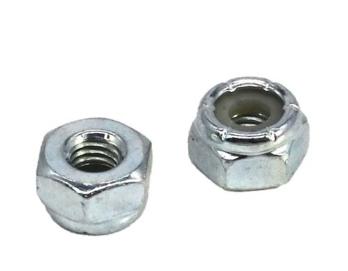 F-59784 3/8-24 ZINC PLATED STANDARD NYLON INSERT LOCK NUT GRADE A