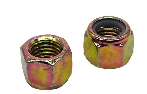 F-59909 1-8 ZINC/YELLOW NYLON INSERT LOCK NUT GRADE 8