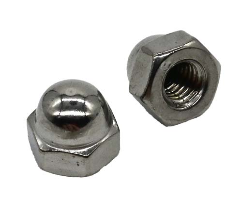 #6-32 STAINLESS STEEL ACORN CAP NUT GRADE 304 (18-8)