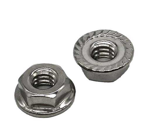1/4-20 STAINLESS STEEL SERRATED FLANGE NUT GRADE 304 (18-8)