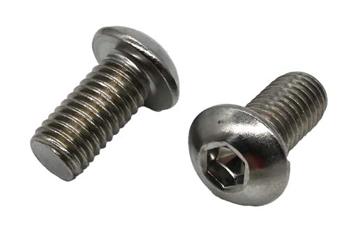 3/8-16 X 2-1/2 STAINLESS STEEL BUTTON HEAD SOCKET CAP SCREW GRADE 304 (18-8)