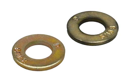 5/16 ZINC/YELLOW SAE (SMALL) FLAT WASHER GRADE 8